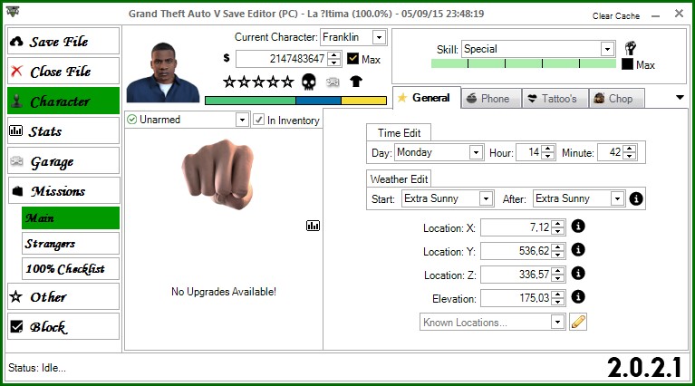Ham scan Hick GTA-Modding.com - Download Area » GTA V » Tools » Savegame Editor